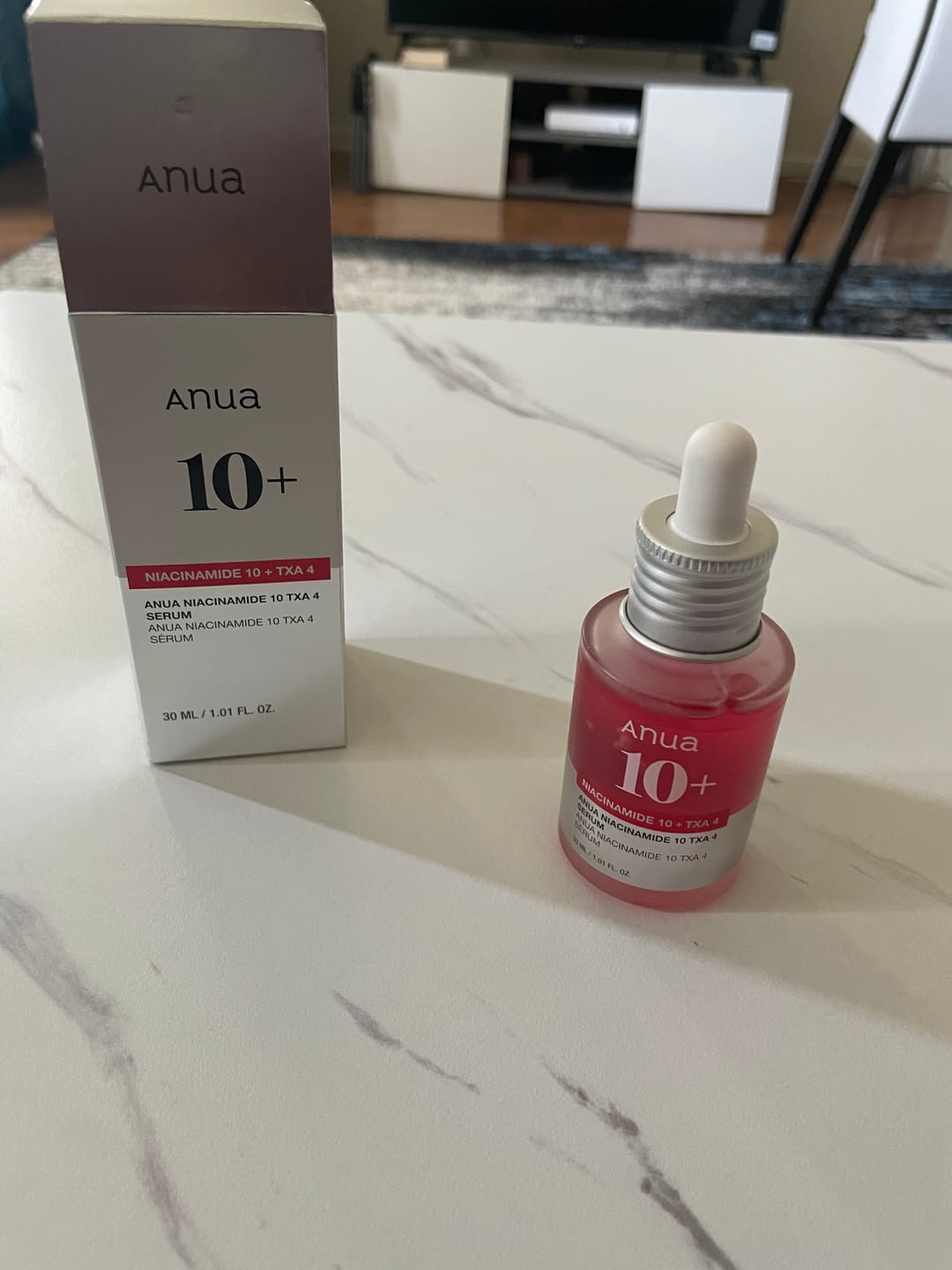 Customer photo review of [Anua] Niacinamide 10% + TXA 4% Dark Spot Correcting Serum 30ml