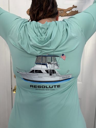 Customer photo review of Mens Captain & Crew Drifit Custom Boat Shirts - Long Sleeves