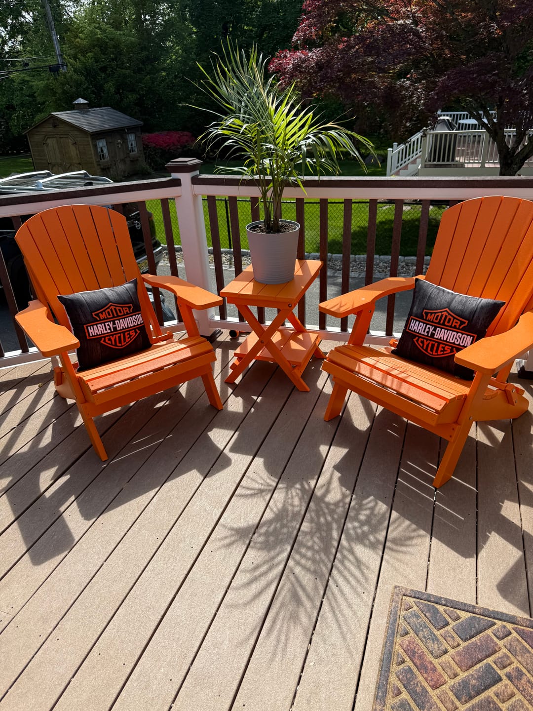 Customer photo review of DuraWeather Poly® Universal Folding Ottoman Footrest - Ships Fully Assembled