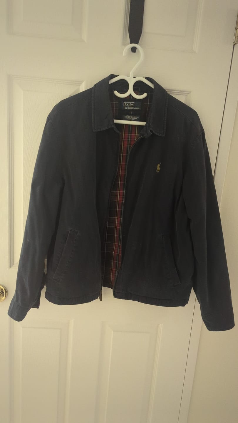Customer photo review of Vintage Polo Ralph Lauren Harrington Jacket Mens Medium Blue