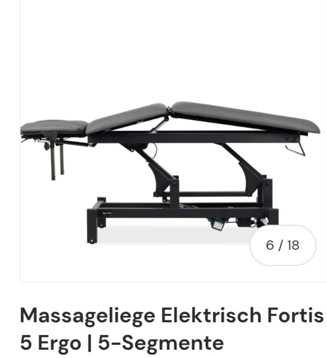 Customer photo review of Massageliege Elektrisch Fortis 5 Ergo | 5-Segmente