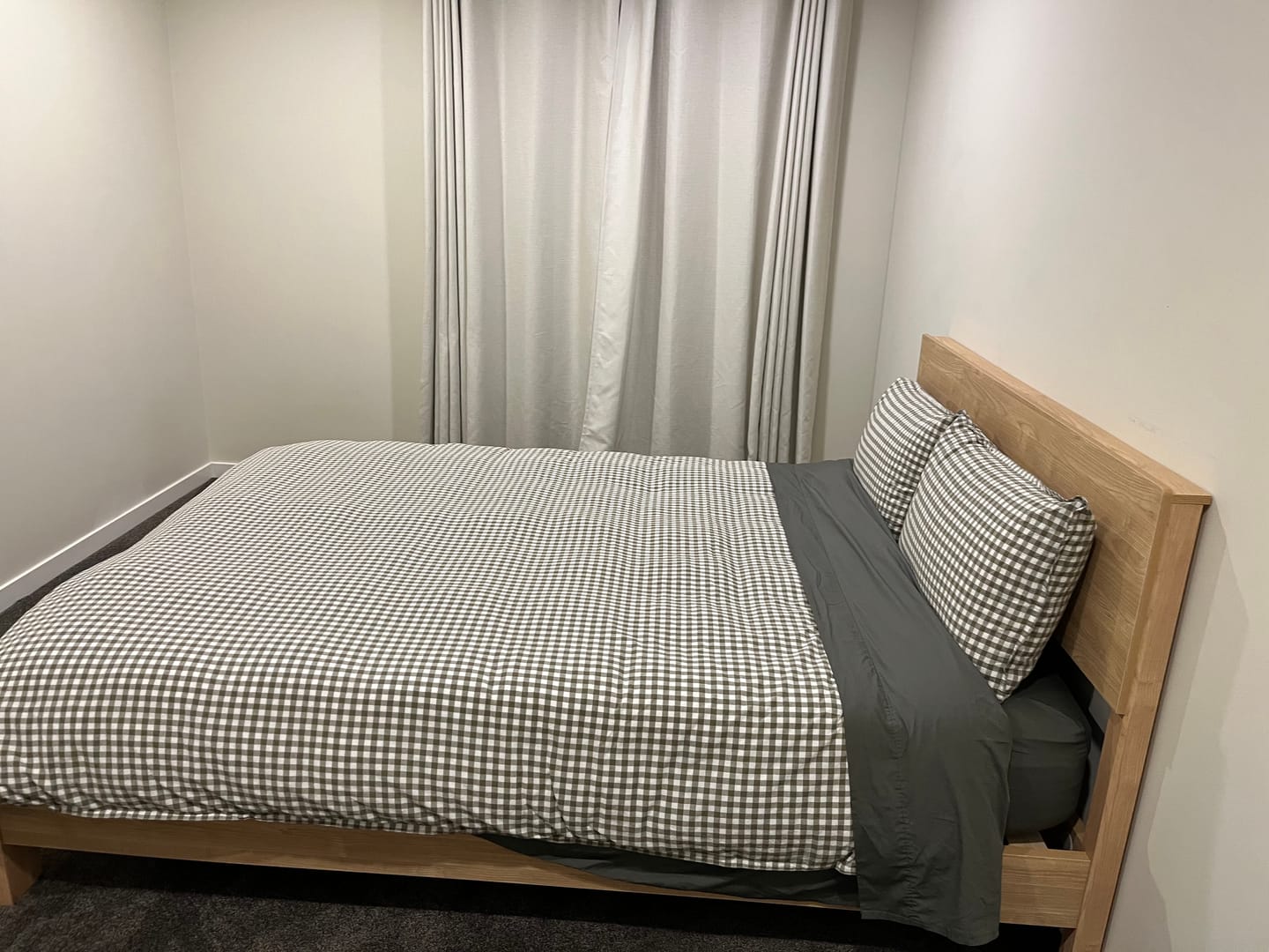 Customer photo review of Modena Bed Frame, Queen, Oak