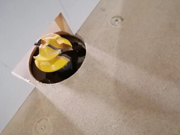 Customer photo review of PROMASTERTOOL™ 45° Lock Miter Router Bit - 1/2" Shank