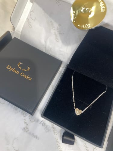 Customer photo review of Amo Heart Necklace in Silver