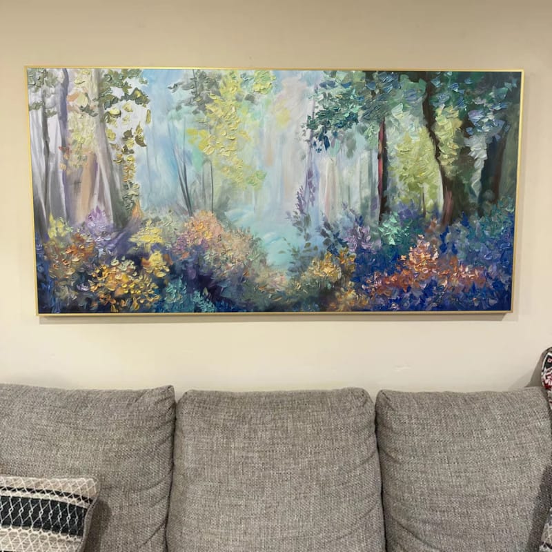 Customer photo review of Colorful Flower Textured Painting Canvas #FP007