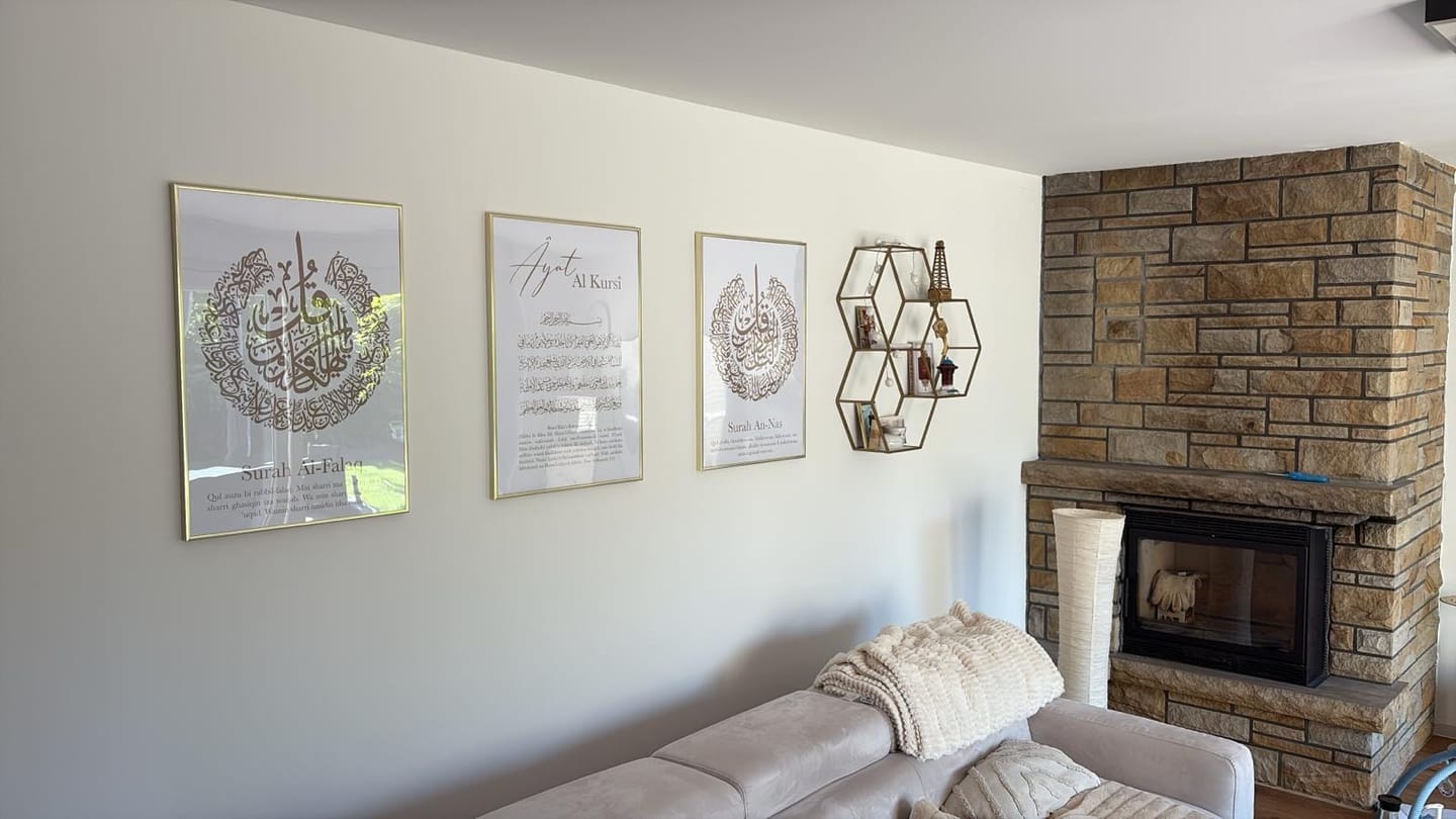 Customer photo review of Sure Felaq - Ayat Al Kursi - Sure Nas - Set (Poster Set)