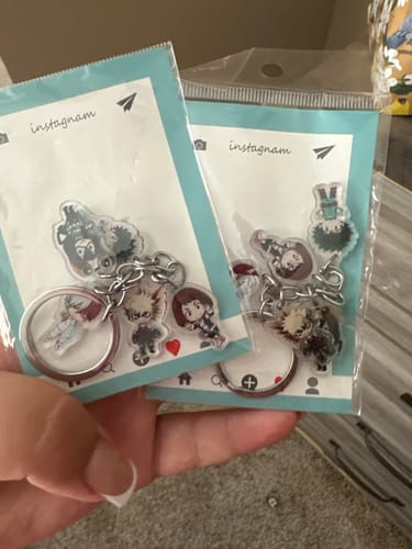 Customer photo review of Cute Transparent Acrylic Keychain Pendant