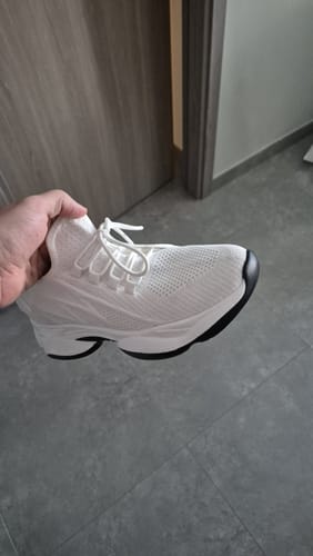Customer photo review of ELEVATESHOES WHITE CASUAL