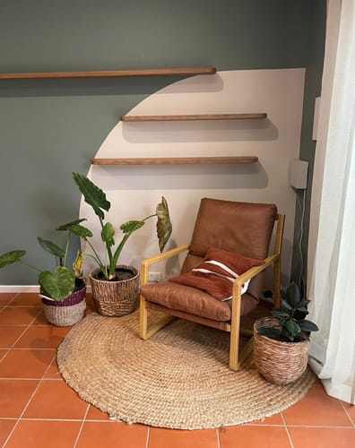 Customer photo review of Curved Floating Shelf