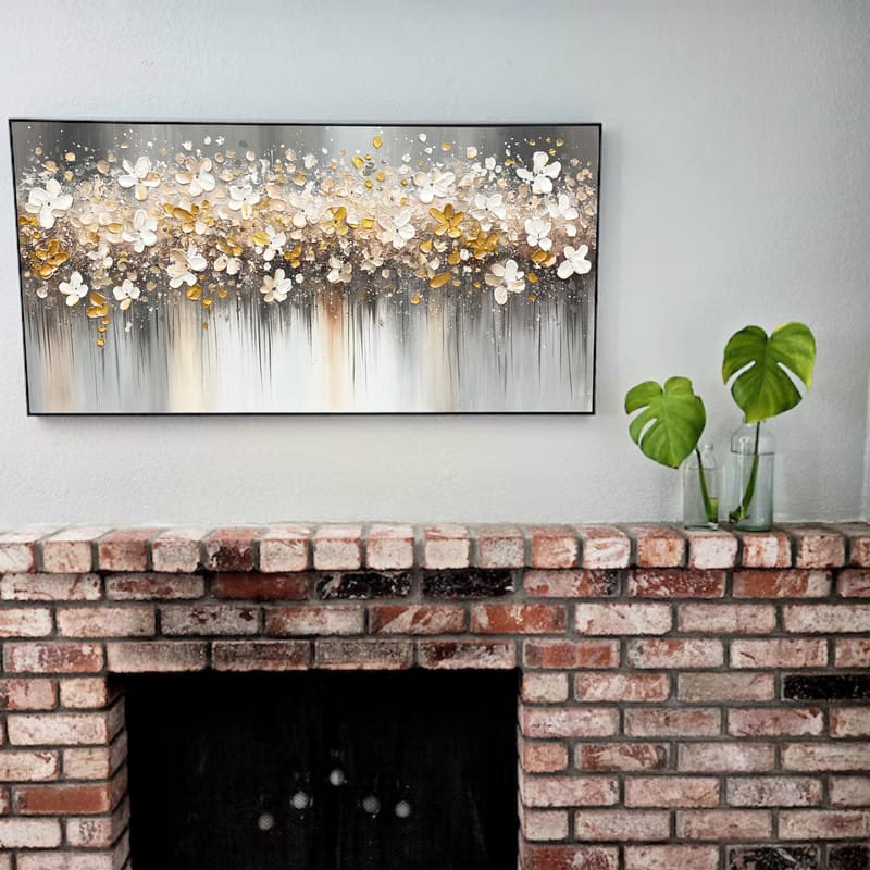Customer photo review of Flower Textured Painting Canvas #FP062