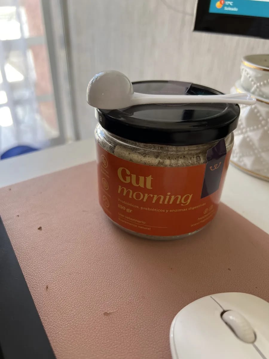 Customer photo review of Gut Morning I Probióticos para Perro y Gato. Mejora la Digestión