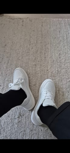 Customer photo review of ELEVATESHOES WHITE CASUAL