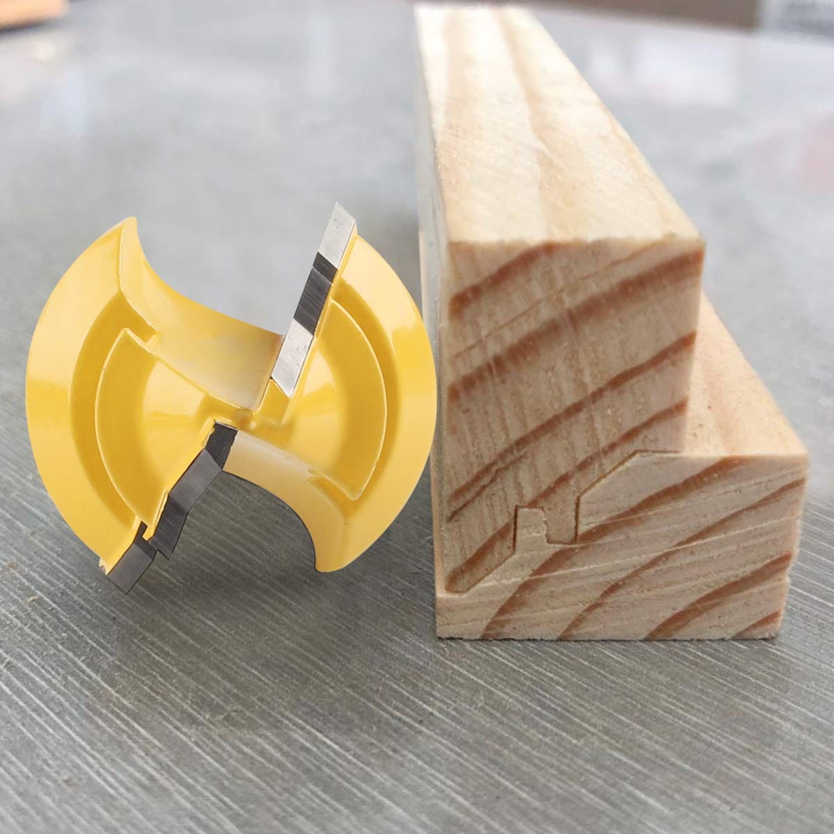 Customer photo review of PROMASTERTOOL™ 45° Lock Miter Router Bit - 1/2" Shank