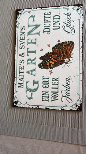 Customer photo review of Personalisiertes Gartenschild mit Namen