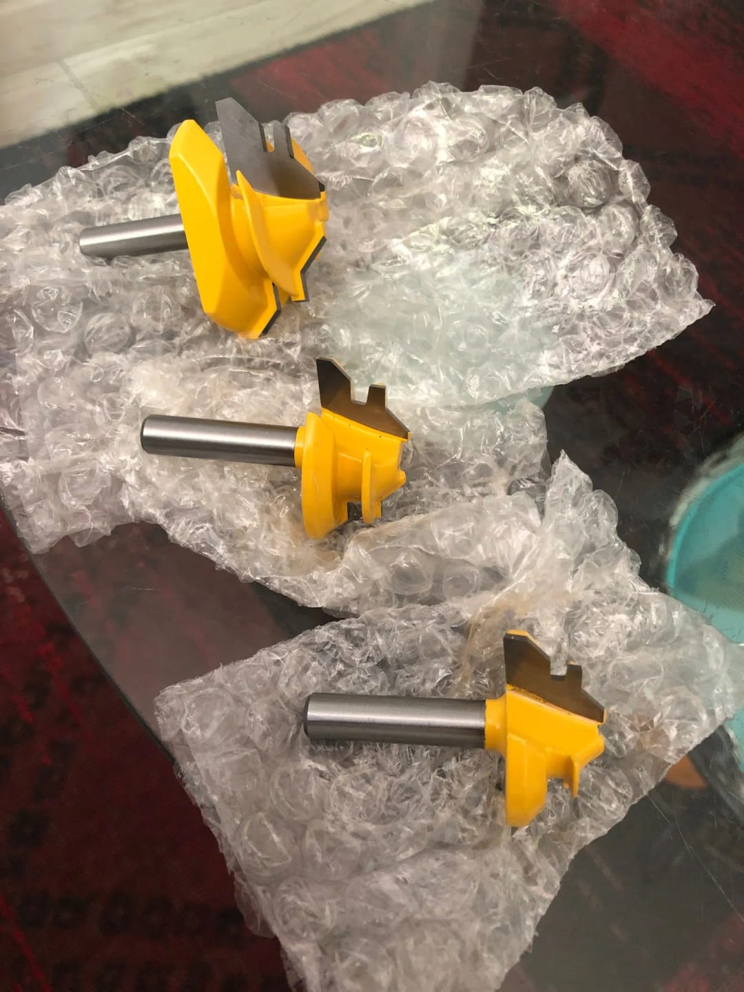 Customer photo review of PROMASTERTOOL™ 45° Lock Miter Router Bit - 1/2" Shank