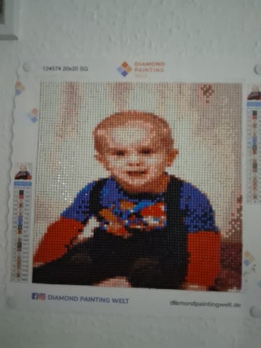 Kundenbewertung mit Foto zu Diamond Painting eigenes Bild