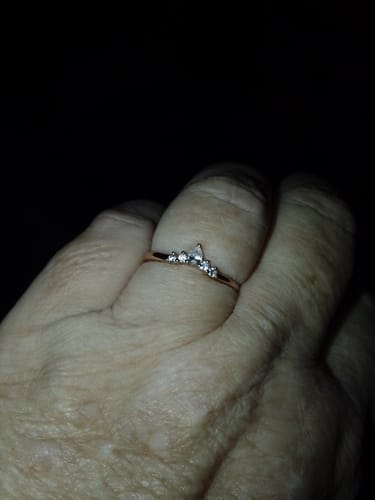 Customer photo review of 0.1480ct TW Diamond Contour Band in 9ct Rose Gold