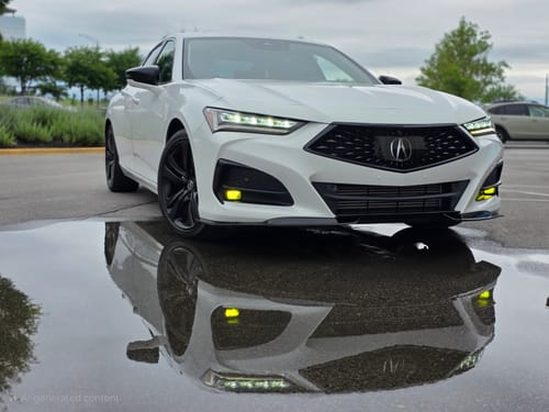 Customer photo review of Fits Acura TLX 2021+ Type S Style Front Splitter Lip Spoiler Lower Bumper Lip