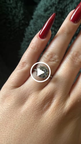 Customer video review of Louily Luxurious Round Cut 4 Prong Engagement Ring For Women In Sterling Silver