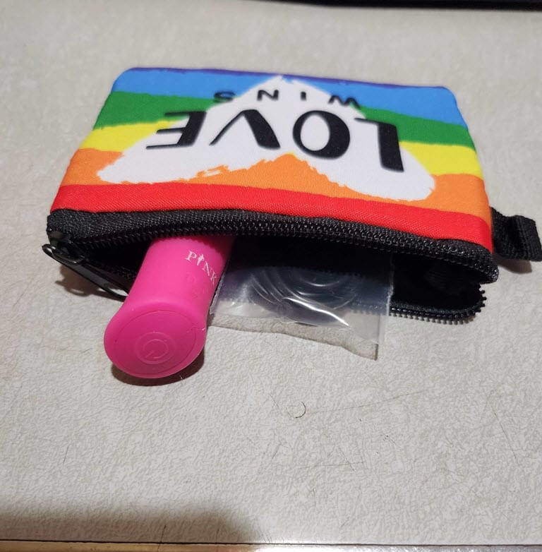 Customer photo review of Love Wins Coin Purse