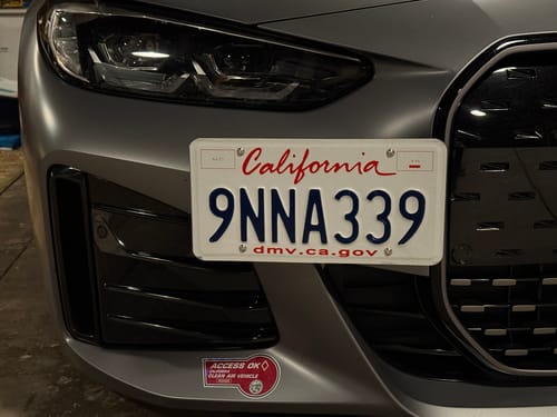 Customer photo review of 2022-Up BMW G26 i4 Tow Hook License Plate Mount Bracket