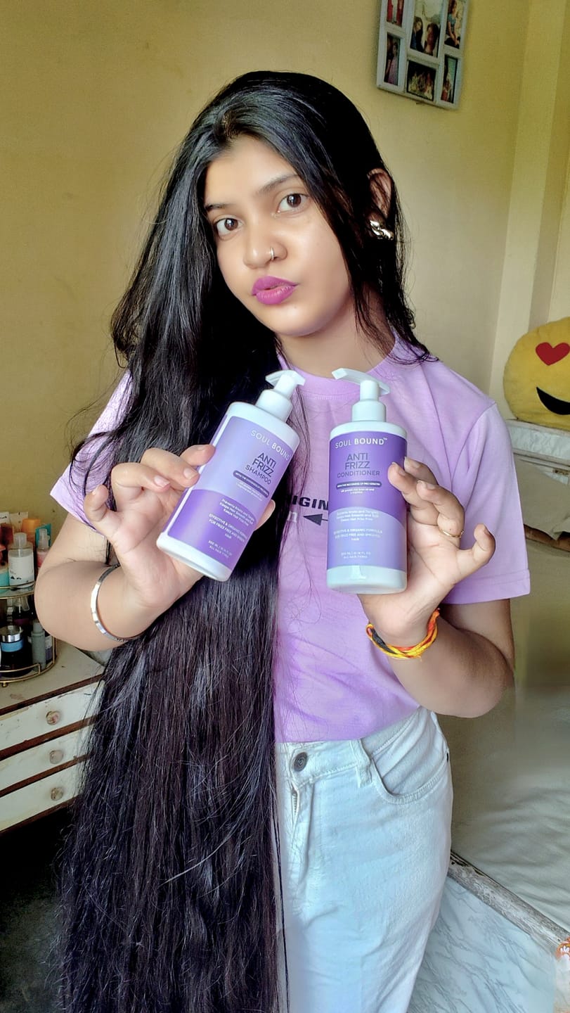 Customer photo review of Anti-Frizz Shampoo + Conditioner