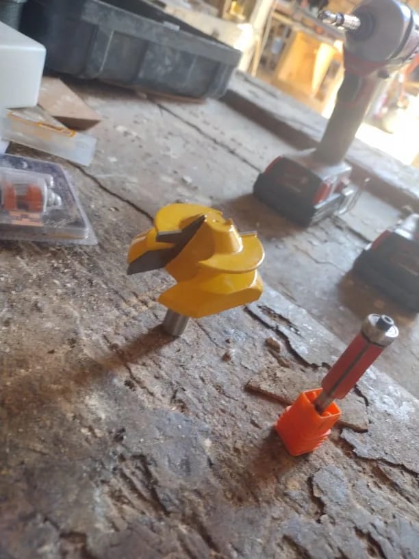 Customer photo review of PROMASTERTOOL™ 45° Lock Miter Router Bit - 1/2" Shank