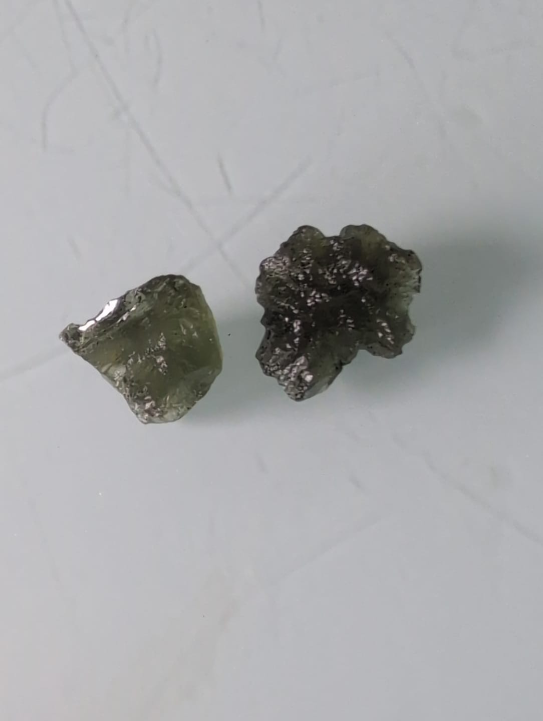 Customer photo review of Moldavite - Rough/raw pieces