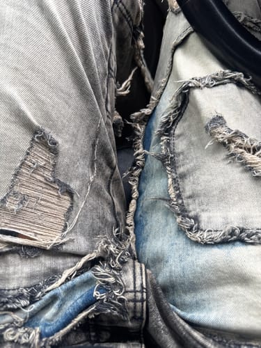 Customer photo review of Multi Washed Pannel Stacked Denim (Vintage) (T4106)