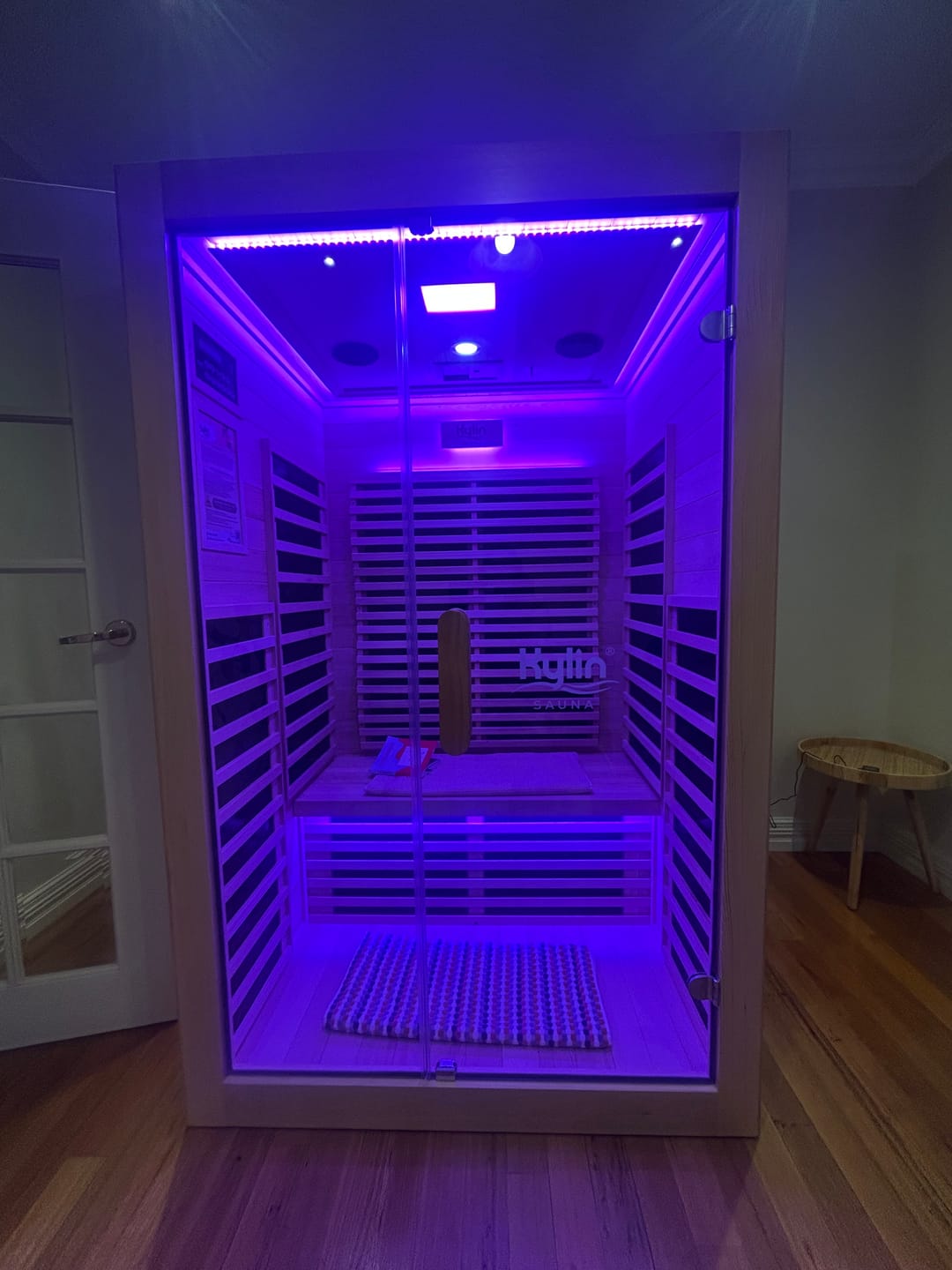 Customer photo review of Kylin Low EMF Carbon Infrared Sauna 2 Person with floor heater H6201-F