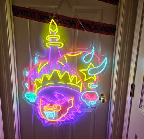 Customer photo review of Decielhell - Premium Neon Artwork