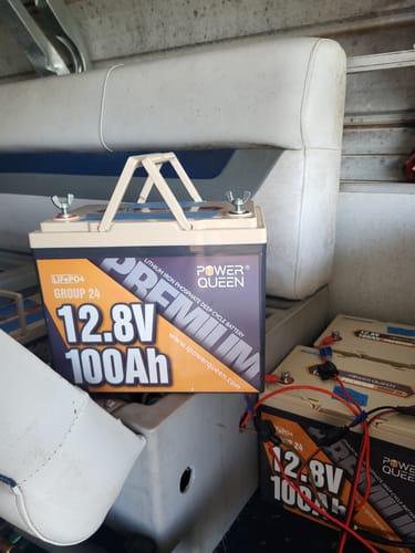 Customer photo review of [Like New] Power Queen 12V 100Ah Group 24 Deep Cycle Lithium Battery