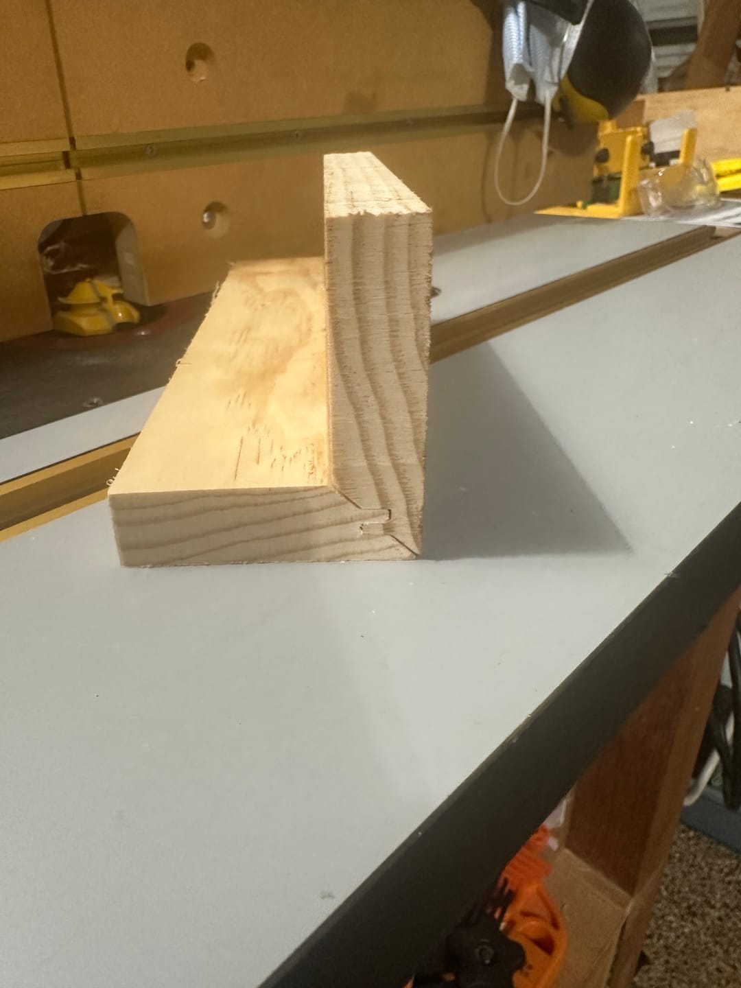 Customer photo review of PROMASTERTOOL™ 45° Lock Miter Router Bit - 1/2" Shank