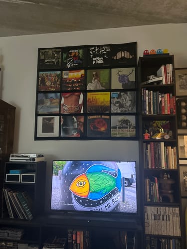 Customer photo review of 12" Vinyl Record Display Frame - LP Wall Storage