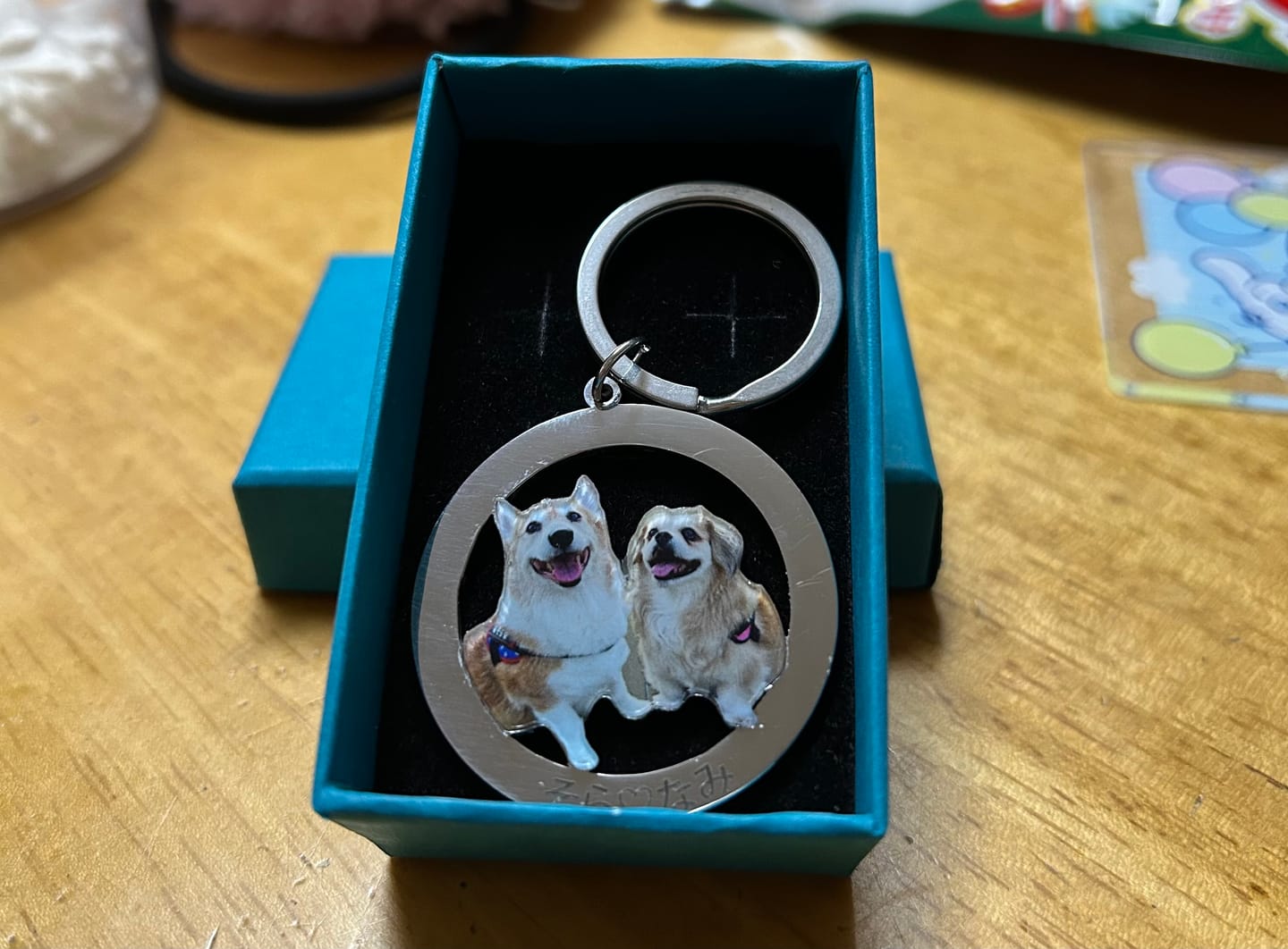 Customer photo review of 世界にひとつだけ♪好きな写真で作るオリジナルキーホルダー（文字入れ無料）