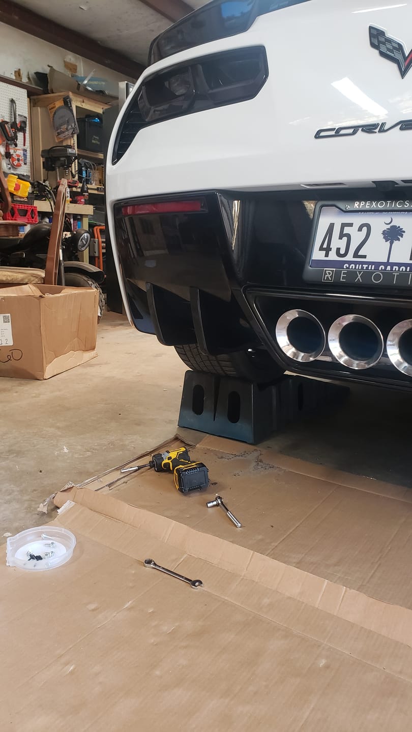 Customer photo review of Corvette C7 Rear Bumper Diffuser Fins