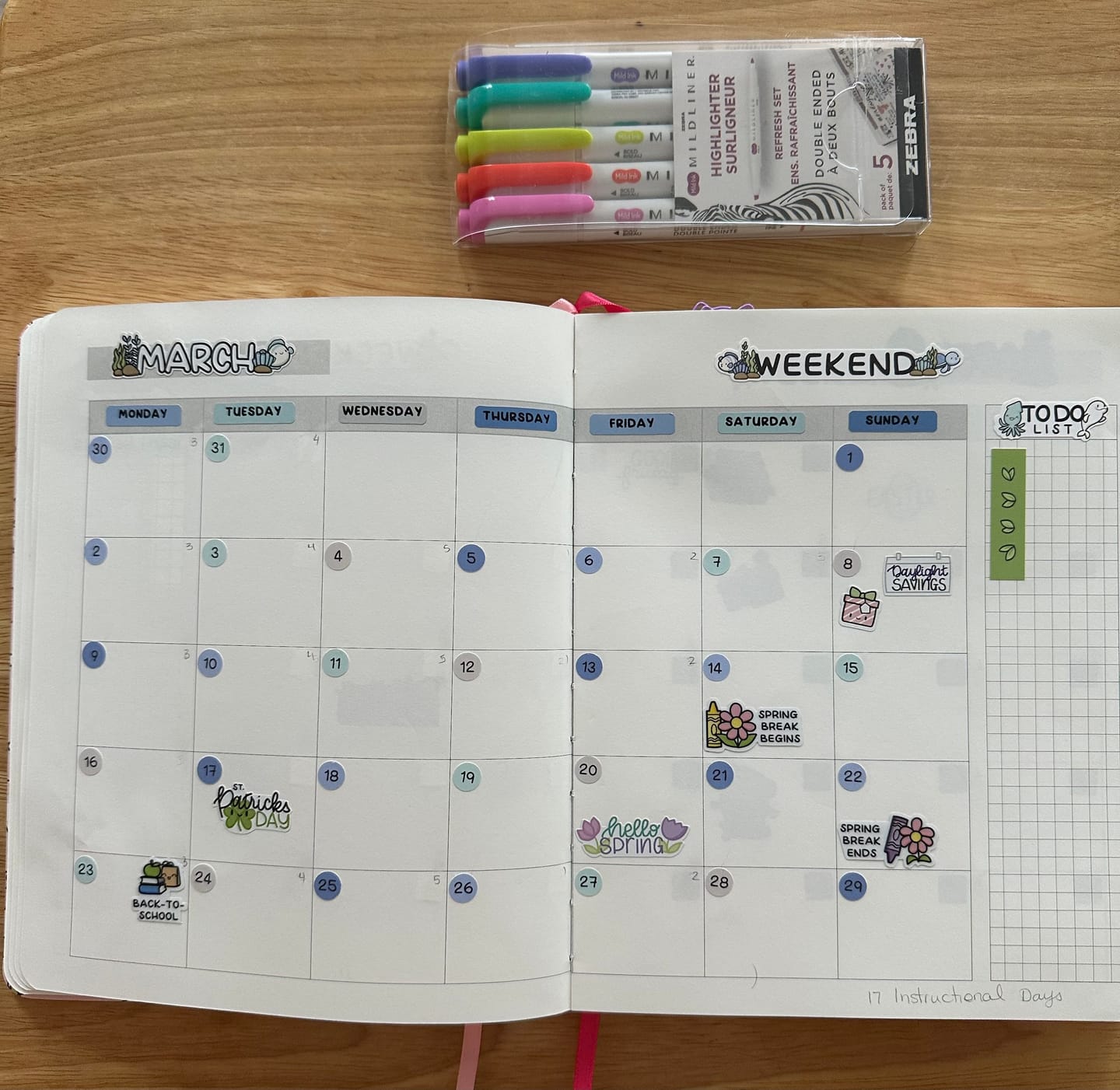 Customer photo review of Holidays Planner Stickers Set