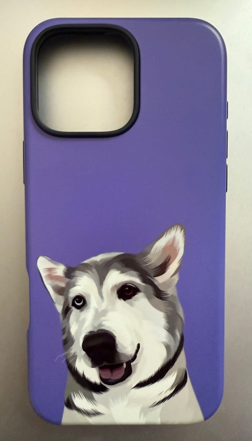 Customer photo review of Custom Pet Portrait iPhone Case