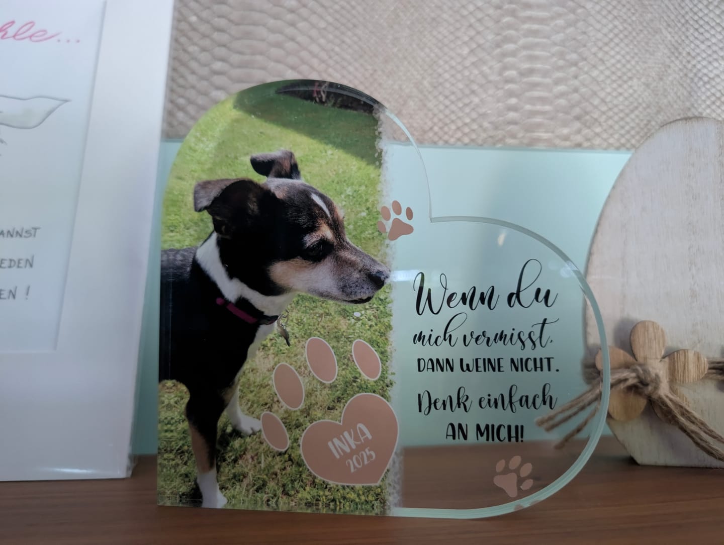 Customer photo review of Wenn du mich vermisst - Individuelles Glasherz