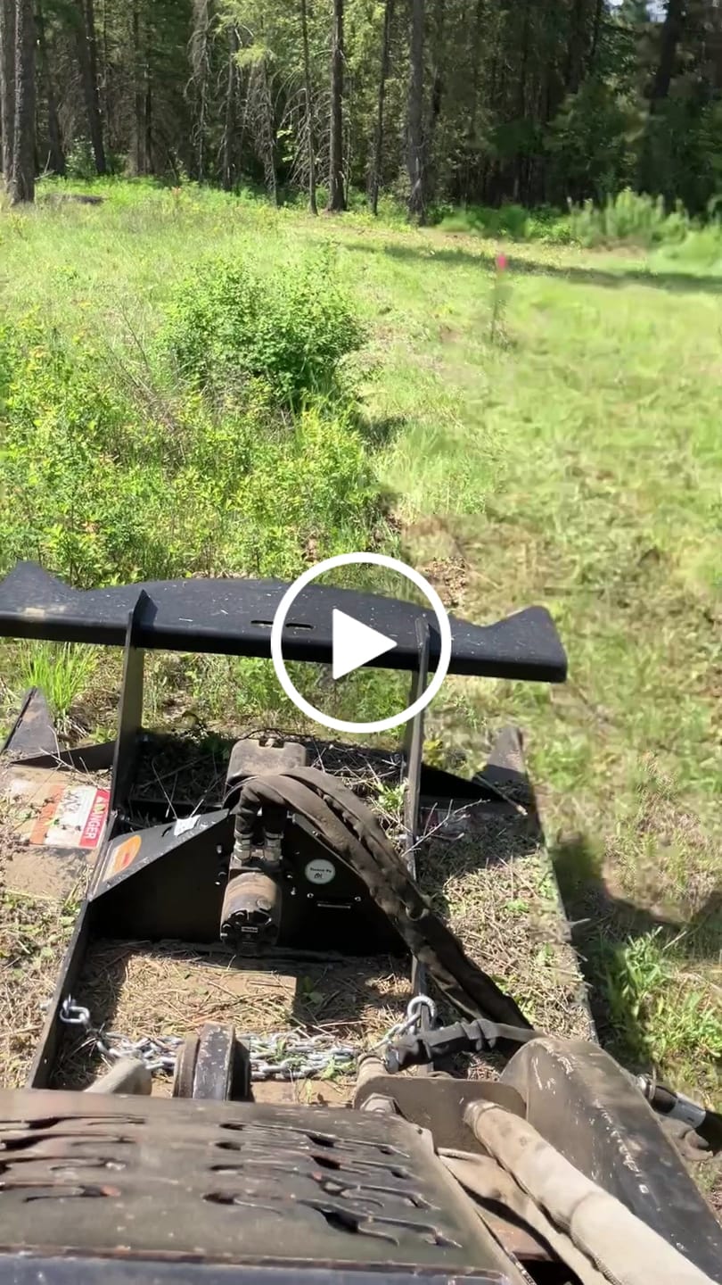 Customer video review of The Brush Buster Mini - Mini Skid Steer Brush Cutter/Mower