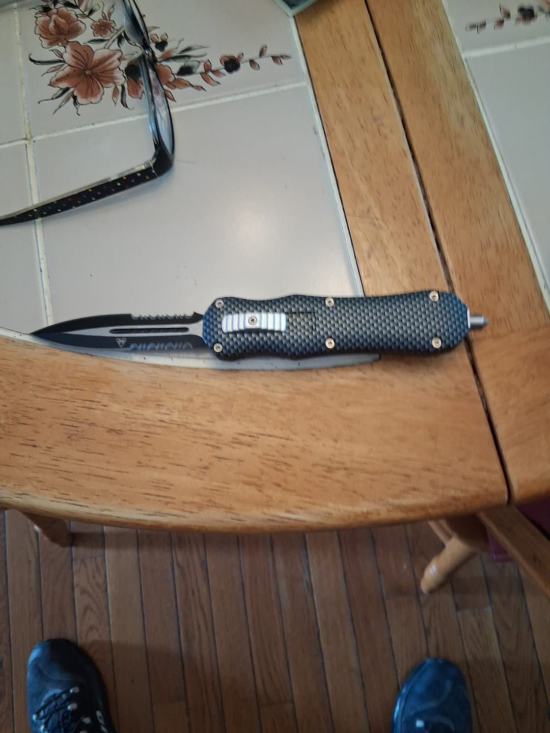 Customer photo review of Black Reaper OTF Knife