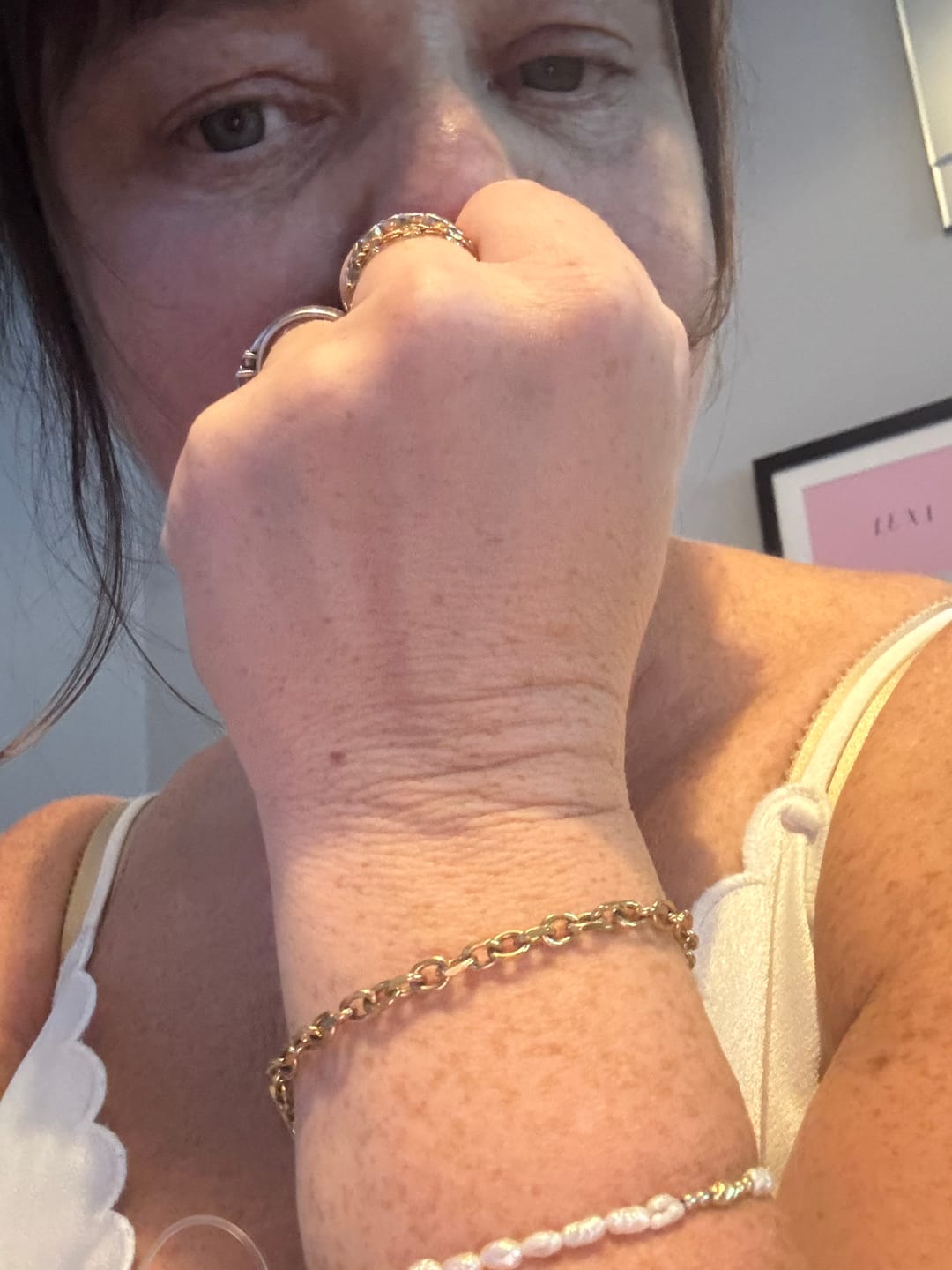 Customer photo review of Cuban T Bar Bracelet