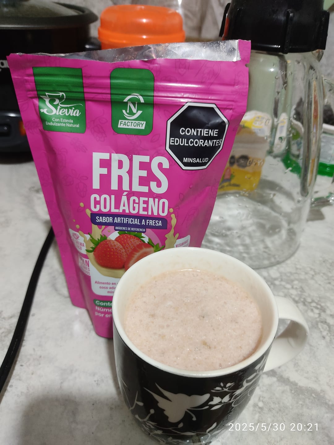 Customer photo review of Frescolágeno Fresa - Nutrition Factory
