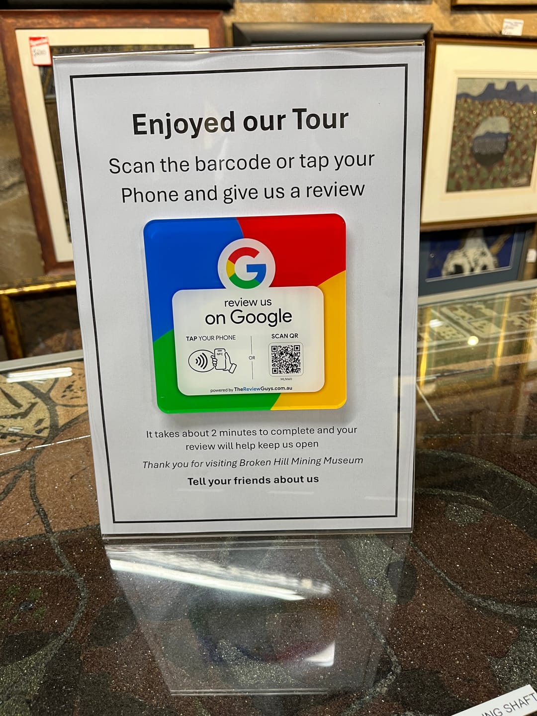 Customer photo review of Google Review NFC Plate +  QR Code