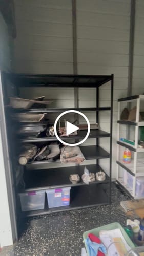 Customer video review of REIBII 60"W x 84"H Heavy Duty Industrial Shelving,6-tier Adjustable Metal Storage Shelves for Garage,Warehouse, Basement