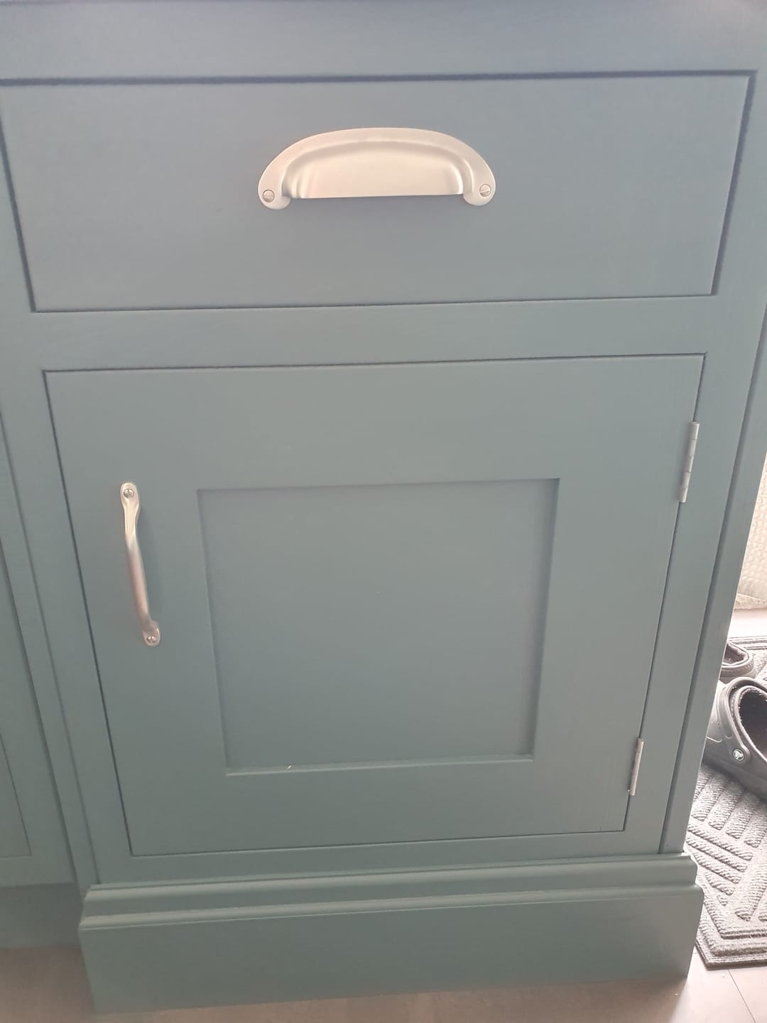 Customer photo review of Classic Brushed Satin Nickel Cupboard Handles