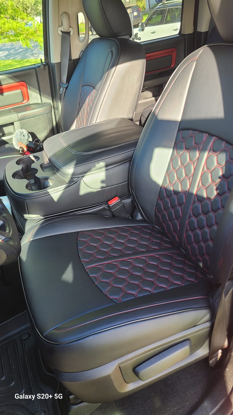 Customer photo review of 2009+ Dodge Ram Classic Custom Leather Seat Covers