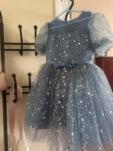Customer photo review of Baby Girl First Communion Dress Girl Summer Stars Fluffy Formal Princess Party Dress