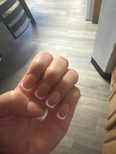 Customer photo review of XCOATTIPS® French - Short Square Blue Pastel Tips