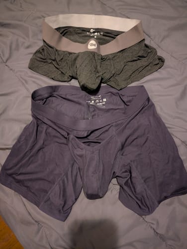 Customer photo review of Modal 7in Boxer Briefs V-FLY 3pk Slate/Heather Gray/Blue
